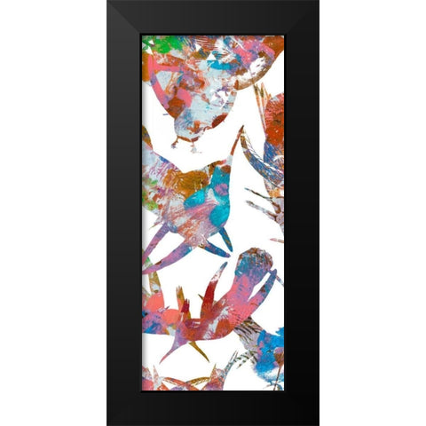 Bright Flight Birds V Black Modern Wood Framed Art Print by Studio W