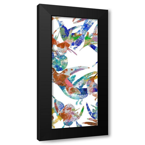 Bright Flight Birds VI Black Modern Wood Framed Art Print by Studio W