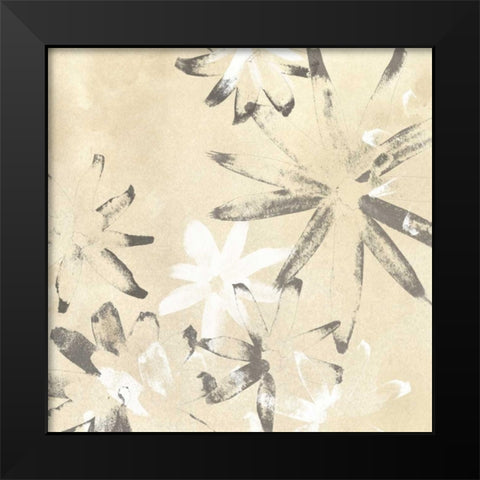 Vellum Flora I Black Modern Wood Framed Art Print by Vess, June Erica