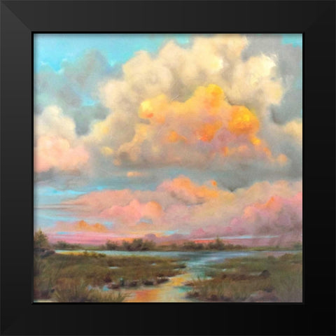 Big Sky Big Dreams Black Modern Wood Framed Art Print by Quin, Marabeth