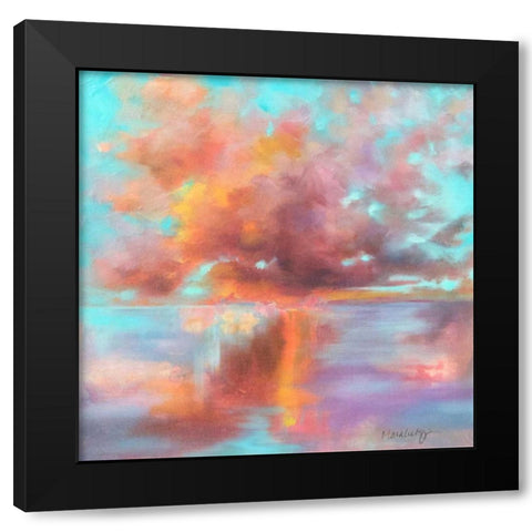 Love and Light Black Modern Wood Framed Art Print with Double Matting by Quin, Marabeth