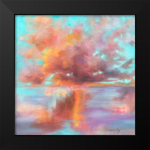 Love and Light Black Modern Wood Framed Art Print by Quin, Marabeth