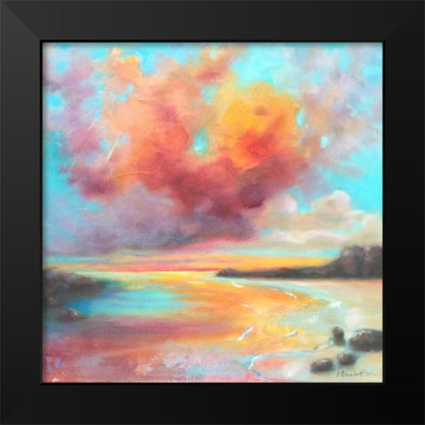 Storms End Black Modern Wood Framed Art Print by Quin, Marabeth