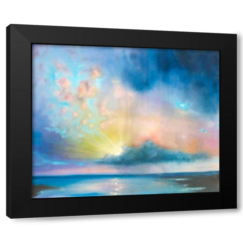 Heaven is Around You Black Modern Wood Framed Art Print by Quin, Marabeth