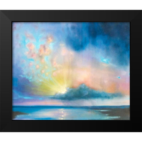 Heaven is Around You Black Modern Wood Framed Art Print by Quin, Marabeth