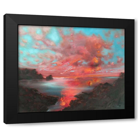 Nothing Has Ever Black Modern Wood Framed Art Print with Double Matting by Quin, Marabeth