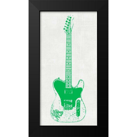 Guitar Collector II Black Modern Wood Framed Art Print by Inge, Kevin Wade