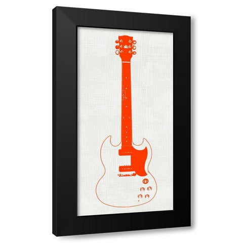 Guitar Collector III Black Modern Wood Framed Art Print with Double Matting by Inge, Kevin Wade