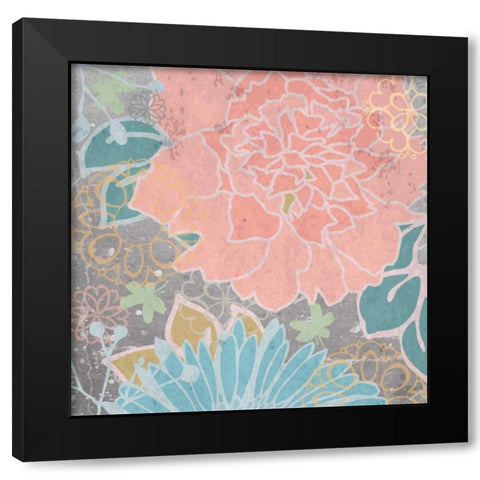 Garden Lake II Black Modern Wood Framed Art Print with Double Matting by Mark, Leslie