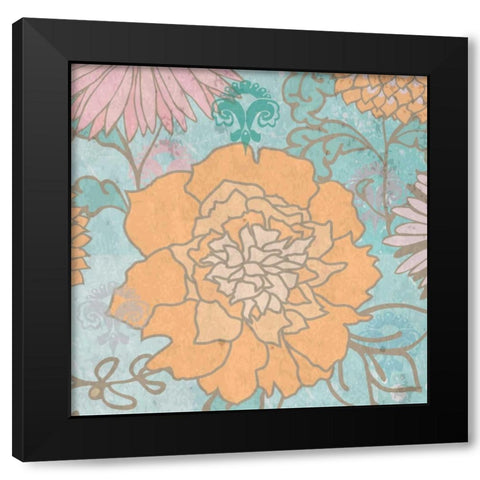 French Peony I Black Modern Wood Framed Art Print by Mark, Leslie