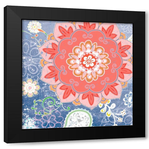 Paisley Faire I Black Modern Wood Framed Art Print with Double Matting by Mark, Leslie