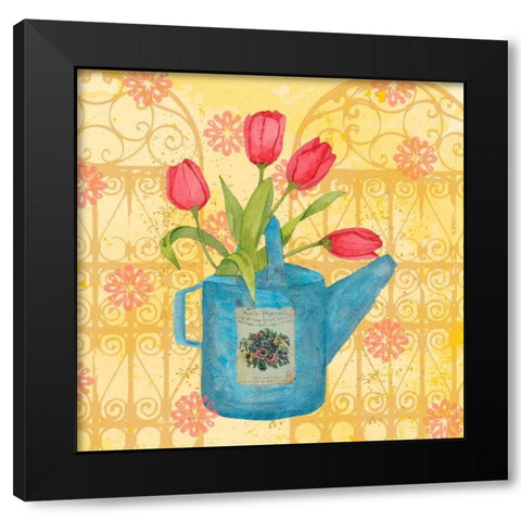 Garden Gift I Black Modern Wood Framed Art Print by Mark, Leslie