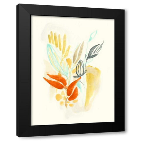 Bouquet Moderne I Black Modern Wood Framed Art Print by Vess, June Erica