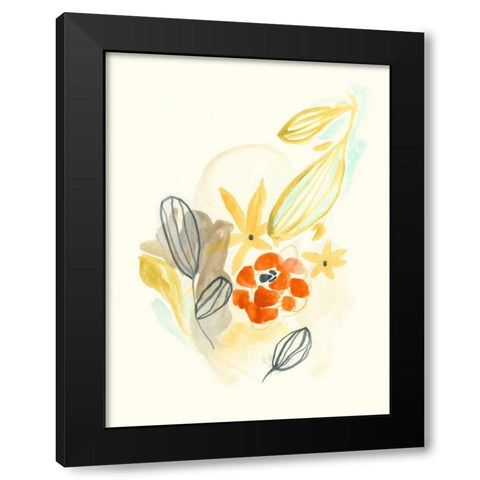 Bouquet Moderne III Black Modern Wood Framed Art Print by Vess, June Erica