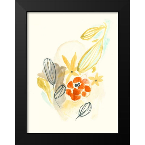 Bouquet Moderne III Black Modern Wood Framed Art Print by Vess, June Erica