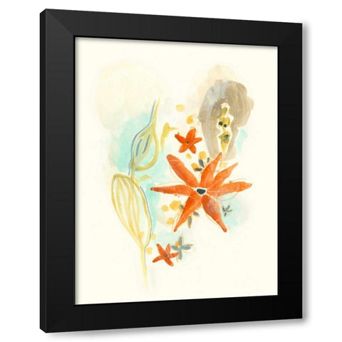 Bouquet Moderne IV Black Modern Wood Framed Art Print by Vess, June Erica