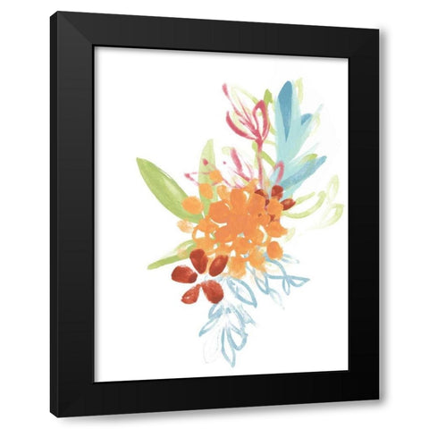 Flora Moderne IV Black Modern Wood Framed Art Print by Vess, June Erica