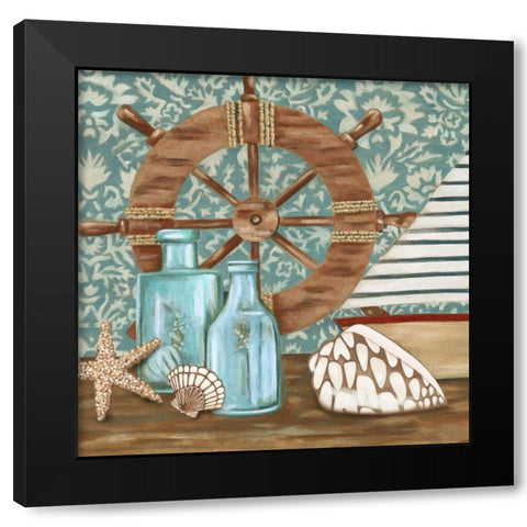 Nautical Collection I Black Modern Wood Framed Art Print by Zarris, Chariklia