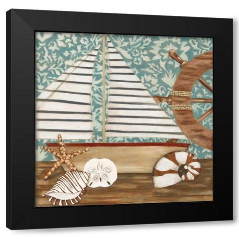 Nautical Collection II Black Modern Wood Framed Art Print with Double Matting by Zarris, Chariklia