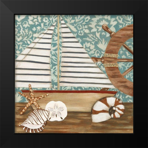 Nautical Collection II Black Modern Wood Framed Art Print by Zarris, Chariklia