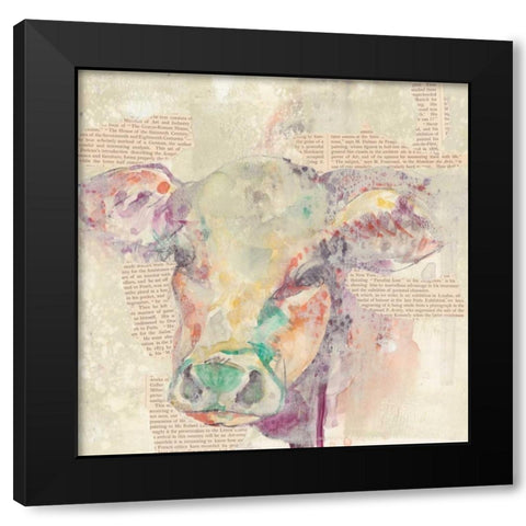 Farm Collage II Black Modern Wood Framed Art Print by Goldberger, Jennifer