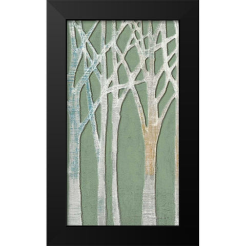 Birchline Triptych I Black Modern Wood Framed Art Print by Goldberger, Jennifer