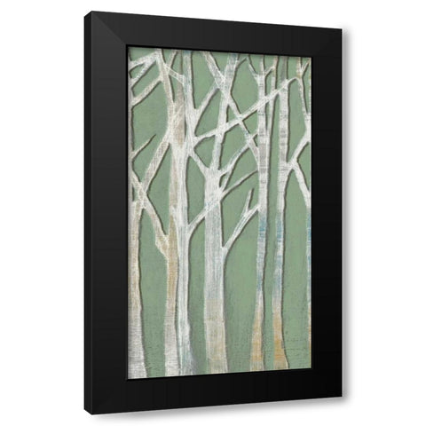 Birchline Triptych II Black Modern Wood Framed Art Print with Double Matting by Goldberger, Jennifer