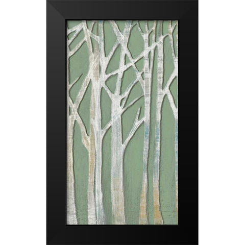 Birchline Triptych II Black Modern Wood Framed Art Print by Goldberger, Jennifer