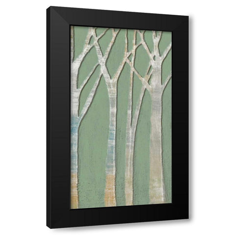 Birchline Triptych III Black Modern Wood Framed Art Print by Goldberger, Jennifer