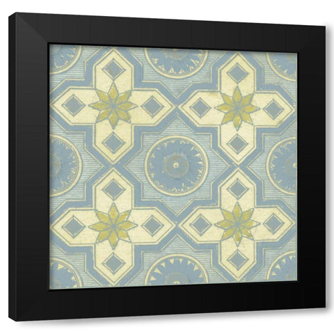 Pastel Tile Design I Black Modern Wood Framed Art Print by Studio W