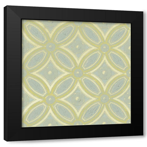 Pastel Tile Design II Black Modern Wood Framed Art Print with Double Matting by Studio W