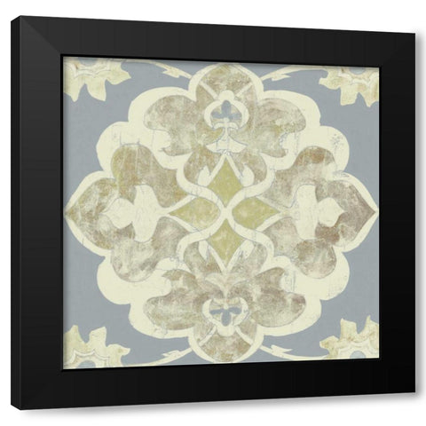 Pastel Tile Design IV Black Modern Wood Framed Art Print by Studio W