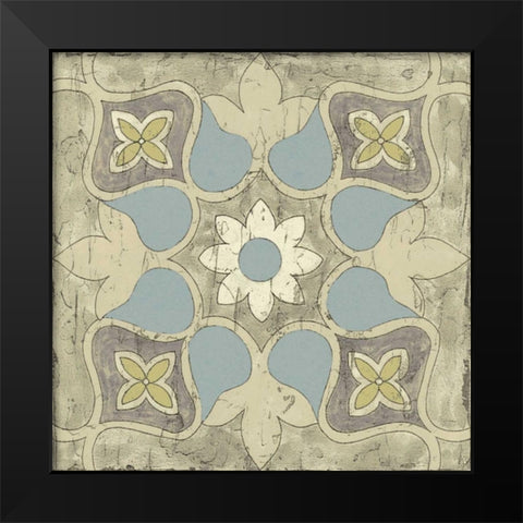 Pastel Tile Design V Black Modern Wood Framed Art Print by Studio W
