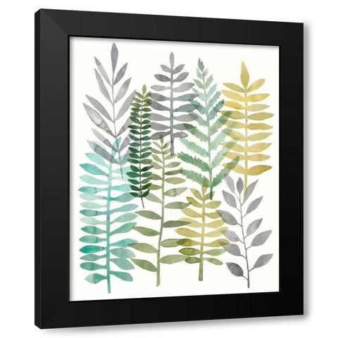 Watercolor Botany II Black Modern Wood Framed Art Print by Meagher, Megan