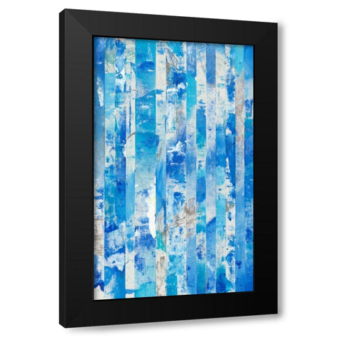 Shifting Blues I Black Modern Wood Framed Art Print with Double Matting by OToole, Tim
