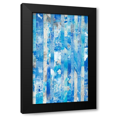 Shifting Blues II Black Modern Wood Framed Art Print with Double Matting by OToole, Tim