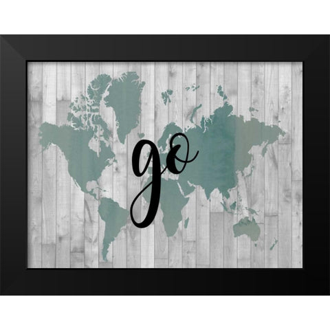 Young Explorer IV Black Modern Wood Framed Art Print by Studio W