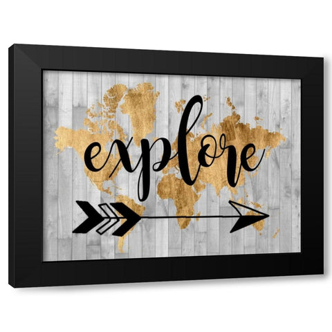 Young Explorer V Black Modern Wood Framed Art Print with Double Matting by Studio W