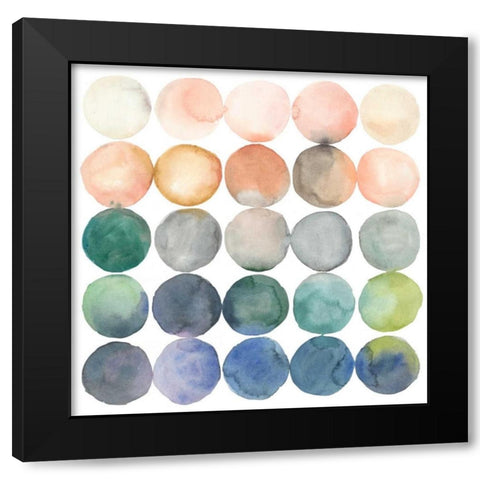 Color Relationships I Black Modern Wood Framed Art Print by Meagher, Megan