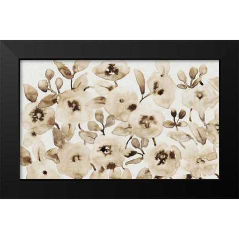 Blooming Umber I Black Modern Wood Framed Art Print by OToole, Tim