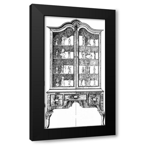 Custom Furniture Blueprint II Black Modern Wood Framed Art Print with Double Matting by Vision Studio