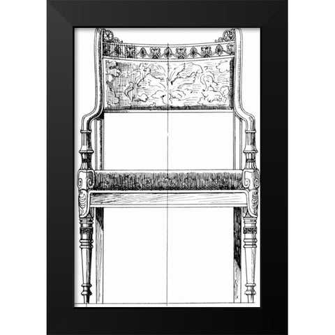 Custom Furniture Blueprint IV Black Modern Wood Framed Art Print by Vision Studio