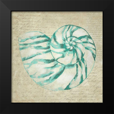 Seafoam Shell I Black Modern Wood Framed Art Print by Zarris, Chariklia