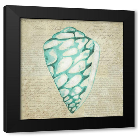 Seafoam Shell IV Black Modern Wood Framed Art Print by Zarris, Chariklia