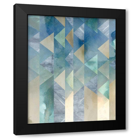 Ocean Reflections II Black Modern Wood Framed Art Print with Double Matting by Zarris, Chariklia