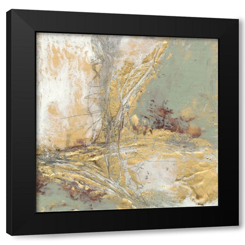 Custom Gilded Circuit II Black Modern Wood Framed Art Print with Double Matting by Goldberger, Jennifer