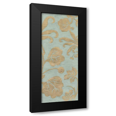 Graceful Garden Triptych III Black Modern Wood Framed Art Print by Vess, June Erica