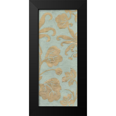 Graceful Garden Triptych III Black Modern Wood Framed Art Print by Vess, June Erica