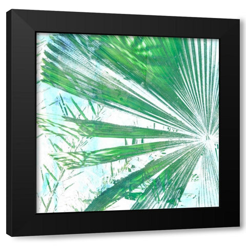 Emerald Palms I Black Modern Wood Framed Art Print with Double Matting by Ilosky, Pam