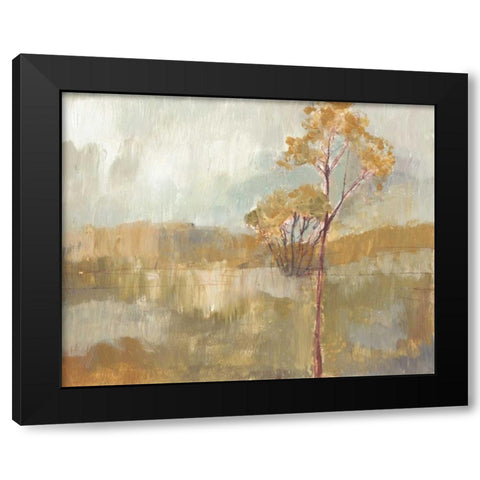 Pastoral Ochre  II Black Modern Wood Framed Art Print with Double Matting by Goldberger, Jennifer